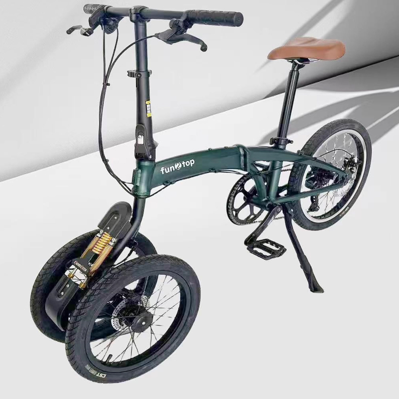 Commuter Biking - Bicicleta plegable de doble rueda delantera